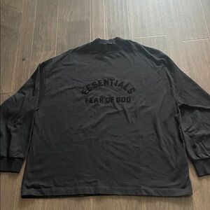 Essentials Fear of God Black Long Sleeve Tee